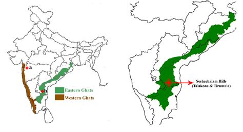 Western Ghats Mountains Map