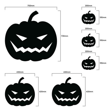 Extra Large Halloween Pumpkin Silhouette Shopfront Window Cling