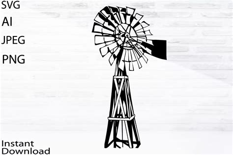 Windmill Svg/Png/Jpg/Ai/Vector Windmill Graphic by nazarovatetyana21 · Creative Fabrica