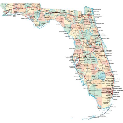 Florida Road Map - FL Road Map - Florida Highway Map