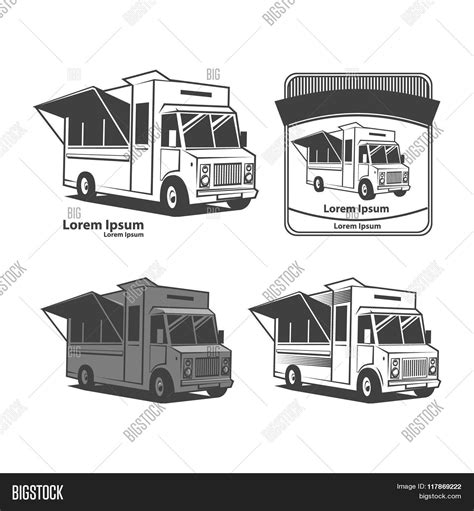 Food Truck Logo Vector & Photo (Free Trial) | Bigstock