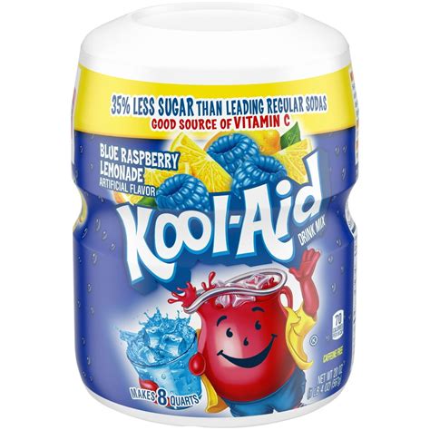 Kool-Aid Sugar-Sweetened Blue Raspberry Lemonade Artificially Flavored Powdered Soft Drink Mix ...