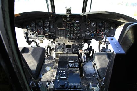 Boeing H-47 Chinook helicopter - the Cockpit.