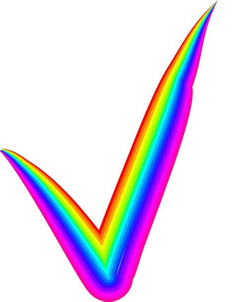 Rainbow Check Mark · Free image on Pixabay