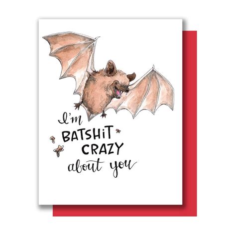 I'm Bat**** Crazy About You Love Card – Allport Editions