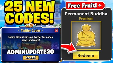 ALL 25 UPDATE 20 FREE BUDDHA FRUITS CODES IN BLOX FRUITS! Roblox - YouTube