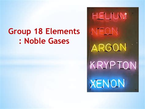 Group 18 Elements