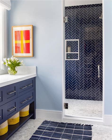 30+ Blue Bathroom Tile Ideas