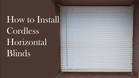 How to Install Cordless Horizontal Blinds - YouTube