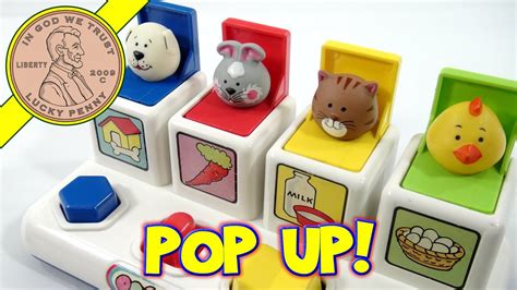 Pop Up Pets - Dog, Bunny, Cat and Chick, 1984 Shelcore Toys - YouTube