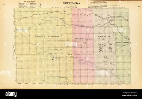 Cherry County Nebraska 1885 map 2719114 Stock Photo - Alamy