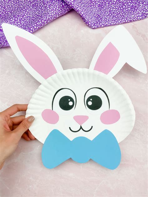 Easter Bunny Paper Plate Craft [Free Template]