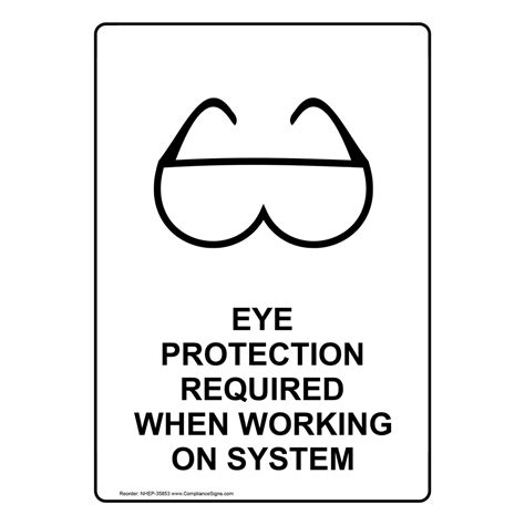 Portrait Lab Employees Must Wear Safety Goggles, Sign NHEP-35856