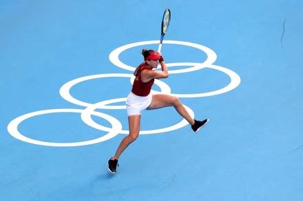 Belinda Bencic Team Switzerland Hits Forehand Editorial Stock Photo ...