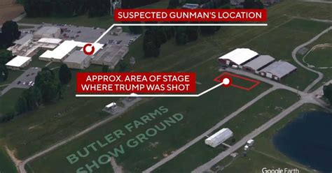 Maps show location of Trump and gunman at Pennsylvania rally shooting ...