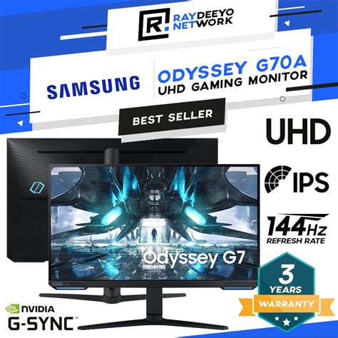 Samsung 28" Odyssey G70A UHD (3840 x 2160) Gaming Monitor [IPS/144Hz ...