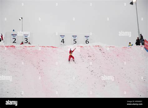 Skier at World Cup Aerials in Freestyle Skiing at Canada Olympic Park ...