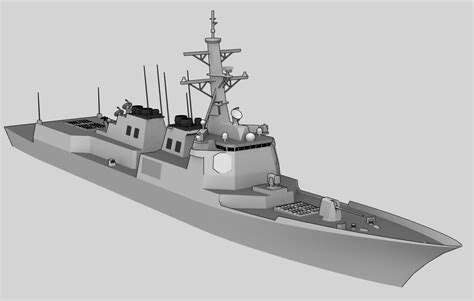 DDG Sejong the Great KDX III class 3D model low-poly