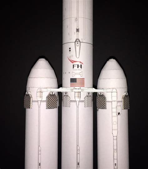 Falcon 9 - AXM Paper Space Scale Models.com | Falcon Heavy Demo Flight