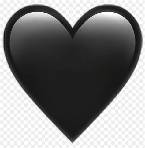 Black Heart Emoji Heart Black Emoji Emoticon Iphone PNG Transparent ...