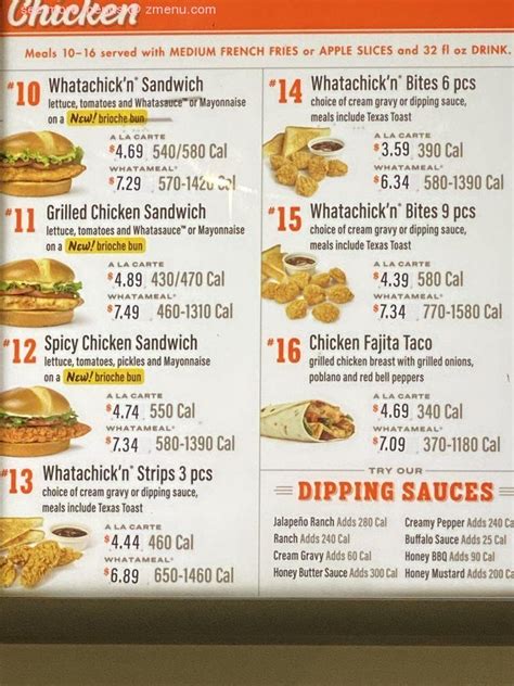 Menu at Whataburger fast food, Birmingham, 111 Resource Center Pkwy