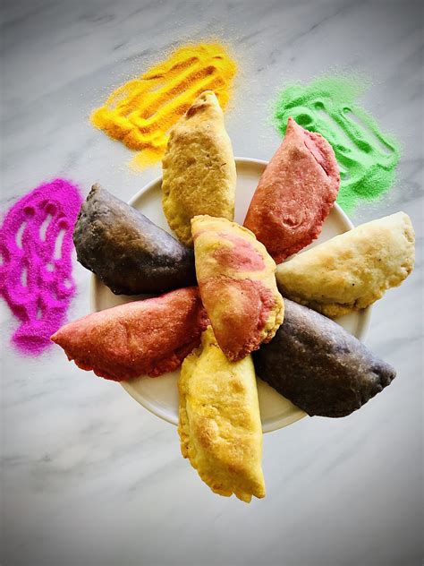 Colorful Baked Gujiya - Fusion Kitchen Tales