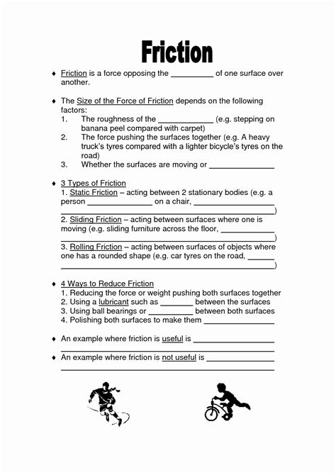 Friction and Gravity Worksheet Best Of force Gravity Friction and ...