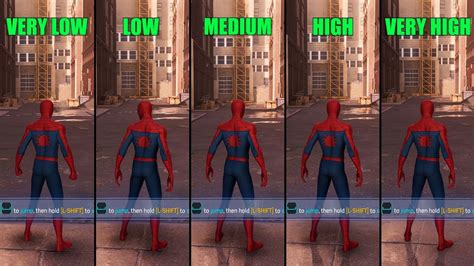 Marvel's Spider-Man Remastered | Very Low vs Low vs Medium vs High vs ...