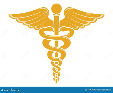 Medical Caduceus Symbol stock vector. Illustration of cobra - 18369596