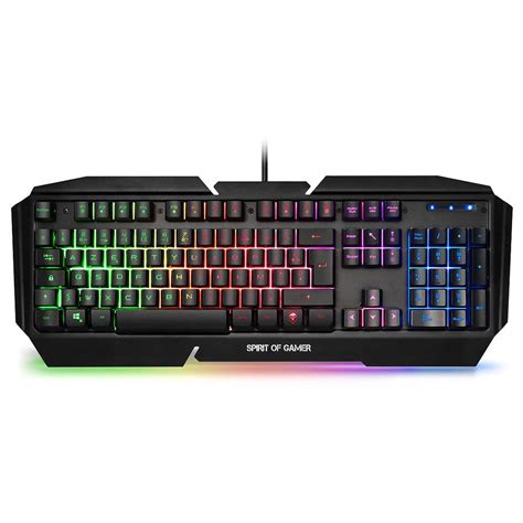 Spirit Of Gamer Keyboard AZERTY French Backlit Keyboard PRO-K5 | Back ...