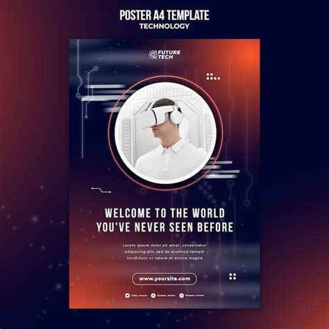 Free PSD | Technology poster template