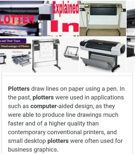 The meaning of plotter of computer - Brainly.in