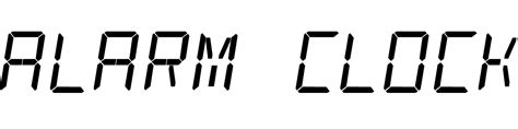 Alarm Clock font download - Famous Fonts