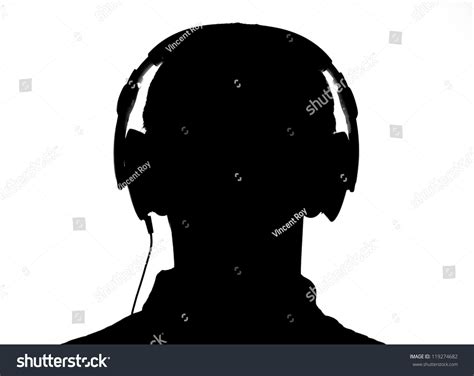 Silhouette Someones Head Listening Music His Stock Illustration 119274682 | Shutterstock