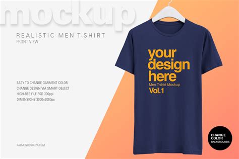 Realistic T-Shirt Mockup PSD Free Download - Creativetacos