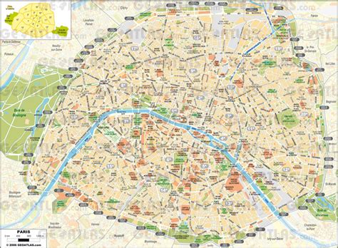 Mappa Di Parigi Cartina Di Parigi Paris Street Map Paris Map Paris ...