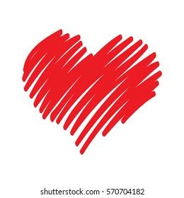 Hand Drawn Red Heart Doodle Circle Stock Vector (Royalty Free) 570704182 | Shutterstock