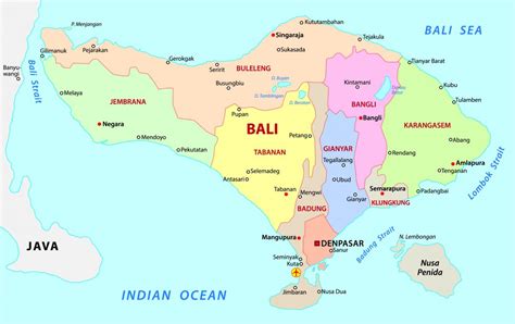 Bali Map | Bali Sun Tours