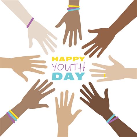 Vector illustration background of International Youth Day poster ...