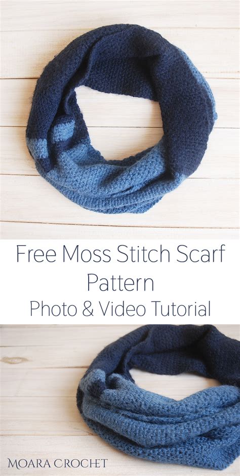 Crochet Moss Stitch Scarf Pattern | Free Crochet Pattern - Moara Crochet