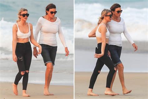 Caitlyn Jenner cosies up to partner Sophia Hutchins on the beach after ...