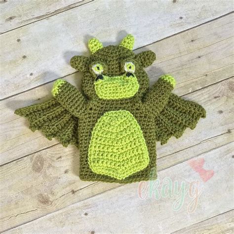 Ravelry: Dragon Hand Puppet pattern by Erin Greene Bamboo Crochet Hook ...