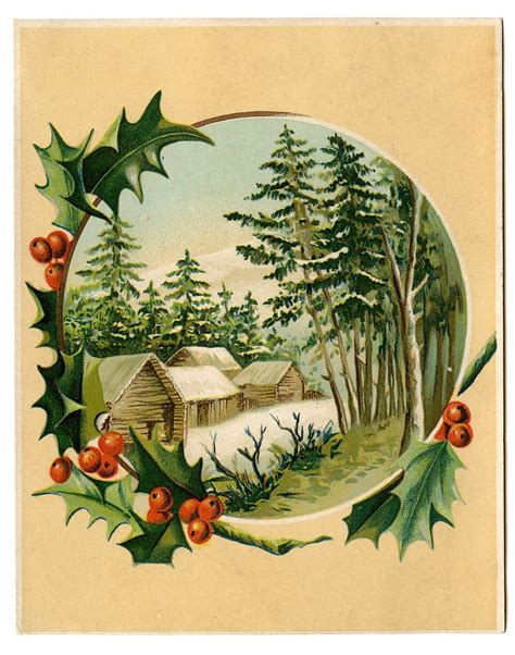 How warm & fuzzy is this vintage Christmas card? | Christmas scenes, Christmas prints, Christmas art