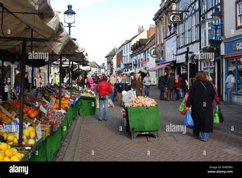 A street market at Melton Mowbray, Leicestershire, England, U.K Stock Photo - Alamy