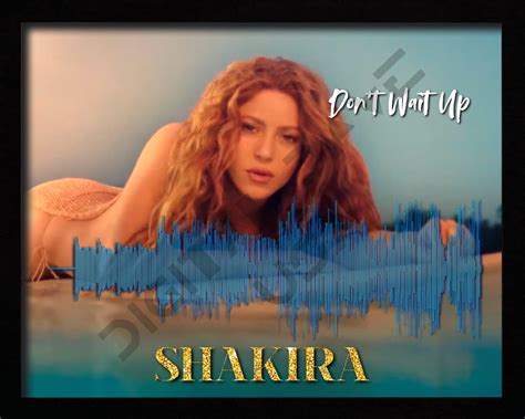 Don't Wait up by Shakira 8x10 Sound Wave Art - Etsy UK