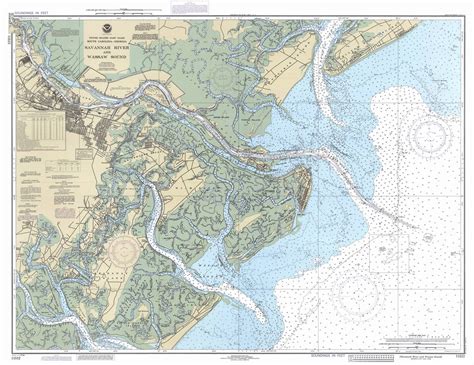 Historic Nautical Map - Savannah River And Wassaw Sound, 1990 NOAA ...