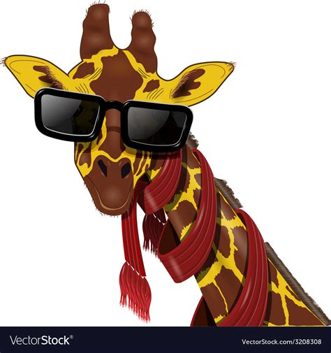 Giraffe in sunglasses Royalty Free Vector Image