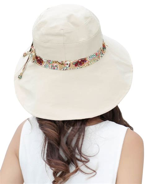 HINDAWI Sun Hats for Women Packable Sun Hat Wide Brim UV Protection Beach Sun Cap | Beachwear ...