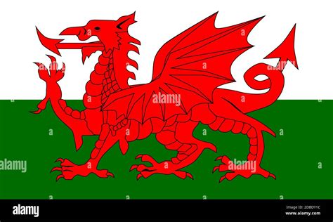 The national dragon flag of Wales Stock Photo - Alamy