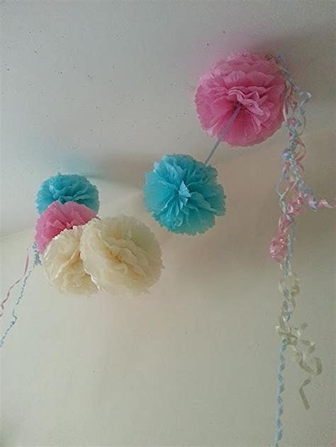 Party Hanging Ceiling Decorations Tissue Paper Pom Poms | Etsy